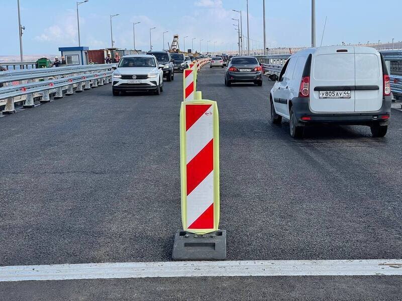 Левая часть Крымского моста открыта с опережением графика 