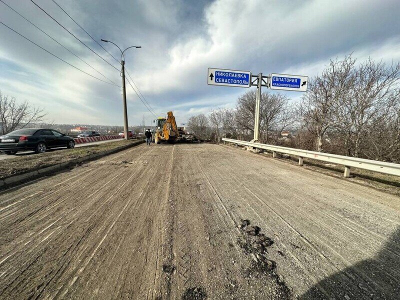 Ремонт моста над Московским шоссе в Симферополе: на каком этапе работы