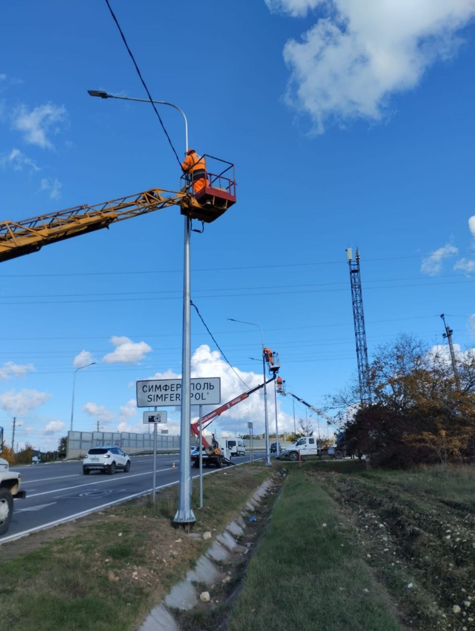 Автоматическую систему освещения запустили на Западном обходе Симферополя