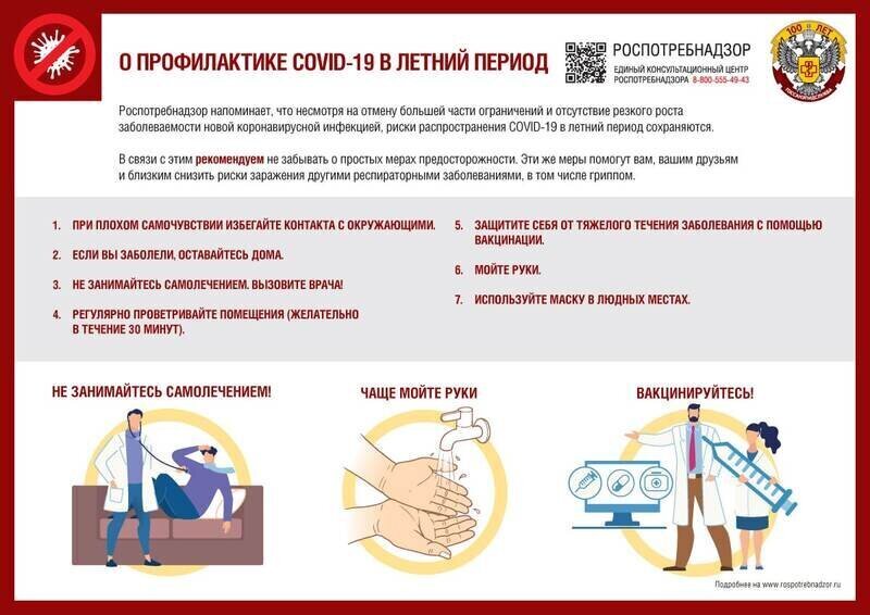 Профилактика COVID-19 в летний период: рекомендации Роспотребнадзора