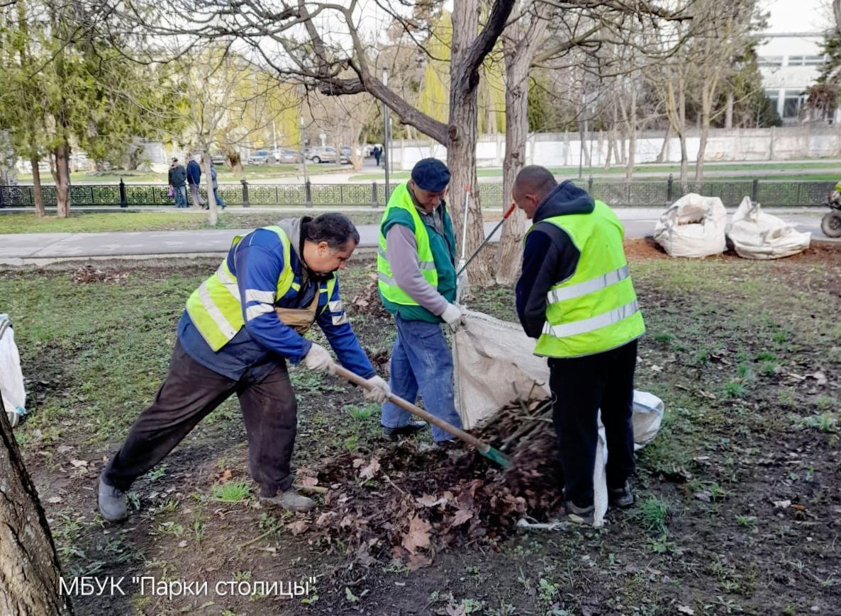 Из парков Симферополя в марте вывезли более 350 кубических метров мусора